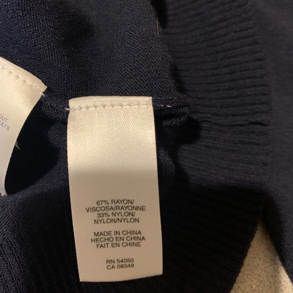 Jones New York Petite Navy Blue Cardigan Sweater sz PL - Picture 7 of 7